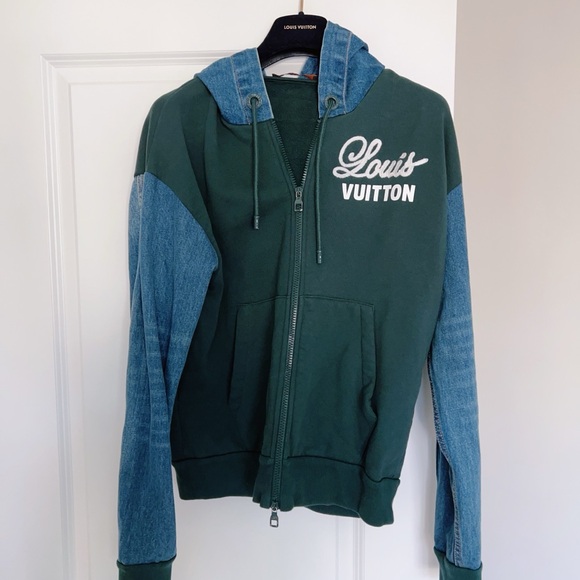Authentic Louis Vuitton Hybrid Hoodie Denim Jacket - Picture 1 of 12